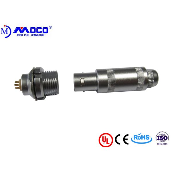 Male / Female Back Panel Mount Wire Connector , Electrical Quick Release