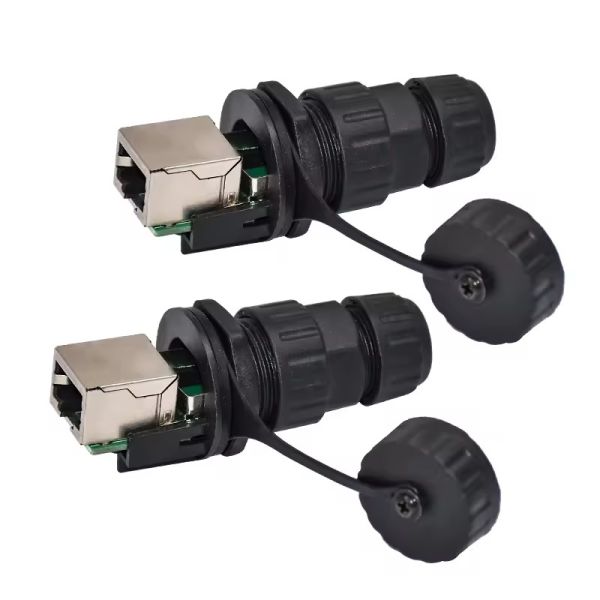 Cat6a RJ45 Plastic Enclosed Panel Connectors For Cat6a Equipment Waterproof Over