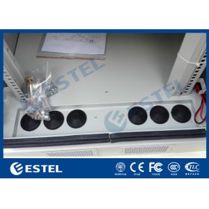 Galvanized Steel Three Bay Telecom Shelter Outdoor Power Cabinet