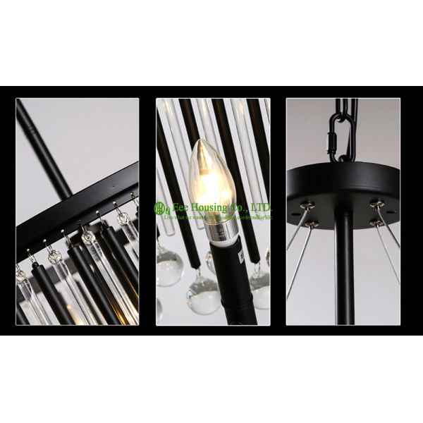 Crystal chandeliers pendant lights retro suspended ceiling lighting interior residential led candle light ceiling Lamp