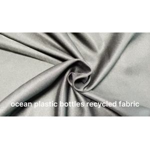 Quality UNIFI YARN OCEAN RECYCLED 240T POLY PONGEE Recycled polyester fabric for sale
