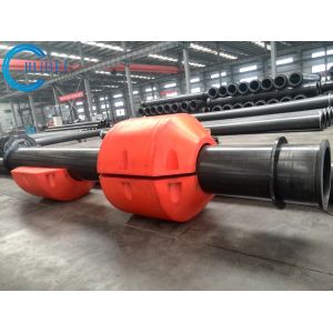 Cylindrical PE PU Dredging Pipe Floats For Marine Applications