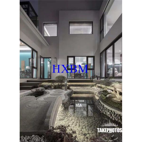 Buy 90mm Frame 12A Aluminium Clad Casement Windows Integrated Larch Wood at wholesale prices