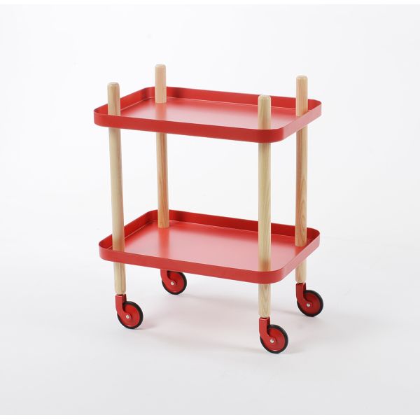 Foldable Modern Style Small Trolley Bedside Coffee Table for Nordic Living Room