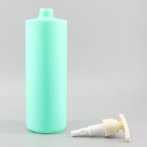 Cylinder PE 1000ml Shower Gel Shampoo Pump Bottles