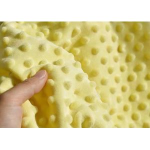 Polyester Embossed Cuddle Minky Plush Fabric For Baby