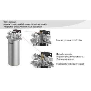 Stainless Steel 5-Micron Filtration Pre-Filter with Manual Pressure Relief Valve