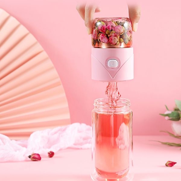 Double Layer 14oz Leak Proof Glass Water Bottle With Strainer