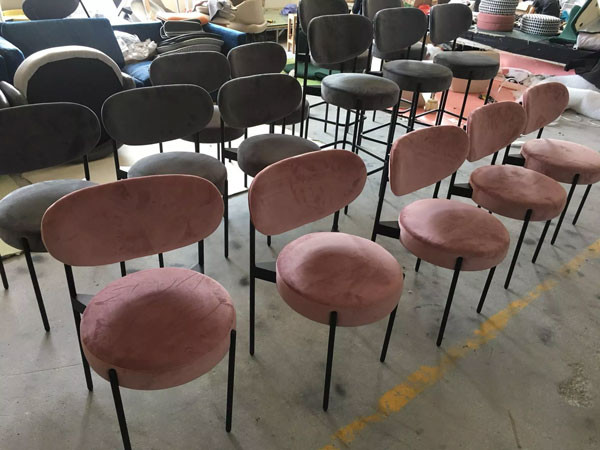 Elegant Iron Metal Base Dining Chair Hotel Banquet Restaurant Leisure Chairs