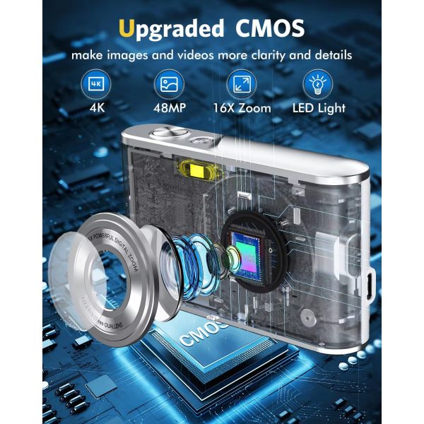 OEM Autofocus Vlog Digital Camera Video Camcorder Dual Lens 16X Zoom