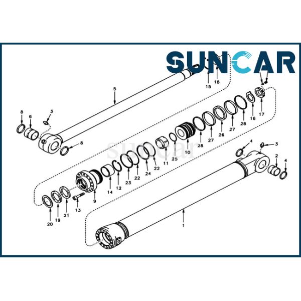 VOE14589699 14589699 Bucket Cylinder Oil Seal Kit Service Kit Fits For SUNCARVO.L.VO EC140 EC210 Super Long Boom