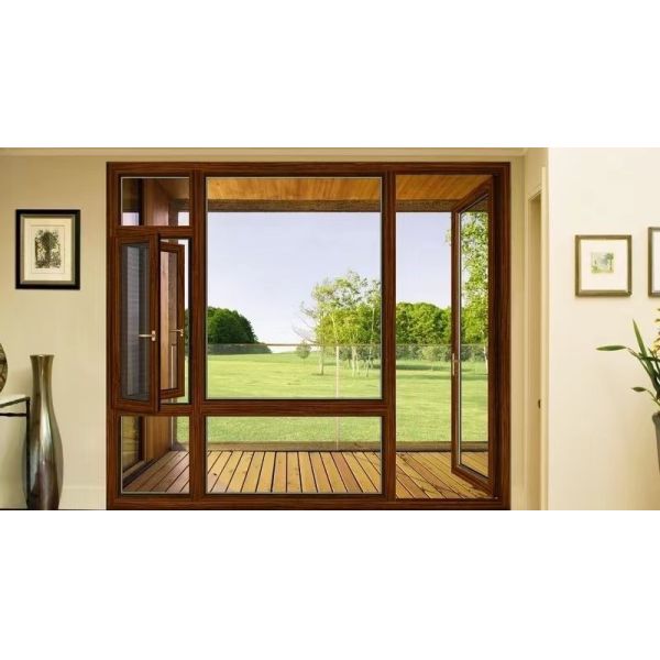 Customized Aluminum Casement Windows with Powder Coating Soundproof Glass for