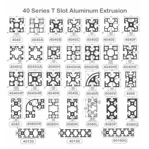 Lightweight Aluminum T Slot Profile Extrusion 40x40 6063 ODM