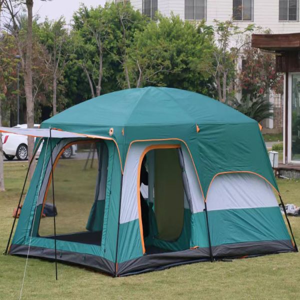 Buy 430*305*210cm Three Room Outdoor Sport Tent 210D 8 Person Family Tent at wholesale prices