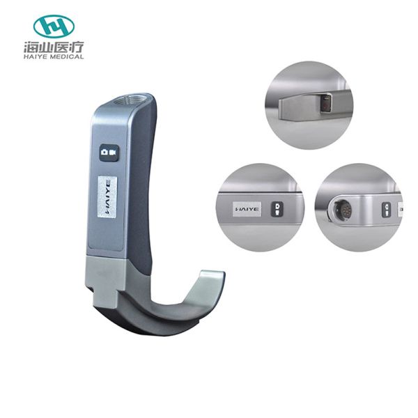 Surgical Operation Portable Medical Handheld Reusable Visual Flexible Video Laryngoscope with Stainless Reusable Blade
