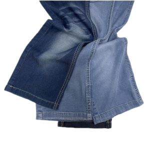Blue Woven Summer Light Weight Tencel Lyocell Elastic Denim Fabric for