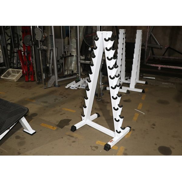 Q235 Commercial Fitness Accessories Steel Tube Ten Pairs Vertical Stand Dumbbell Rack