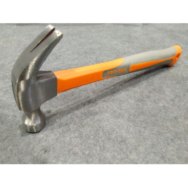 8OZ-24OZ steel claw hammer( XL0009) with polishing surface and durable double color rubber handle