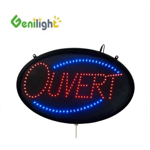 Animated Neon LED Sign Board with Remote Control Oval Shape 56*33 cm Screen