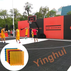 Outdoor Basketball Court PP Interlocking Sports Flooring Multipurpose Sports