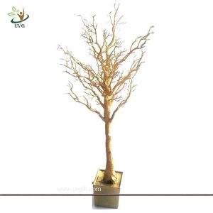 UVG 10ft artificial gold wishing tree with decorative twigs for party table