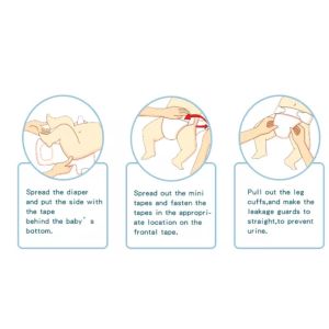 Non Woven Fabric Custom Baby Dipers Skin Friendly Disposable Diapers