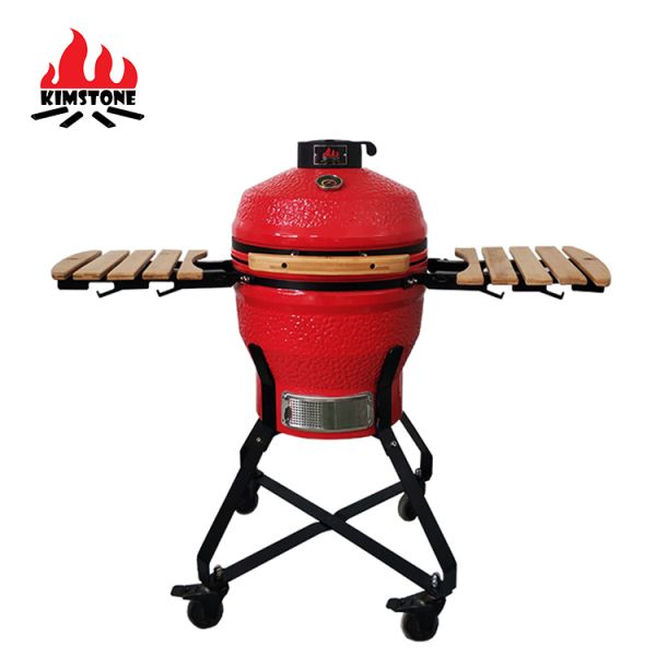 KIMSTONE 13 Zoll Kamado Grill Keramik Bbq Grill Mini Ceramic Smoker Kamado Ceramic Barbecue Grill