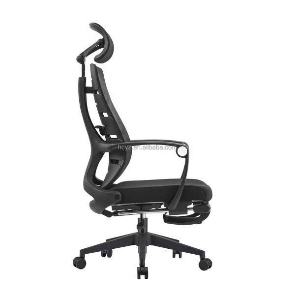 Fabric Office Manager Chair with Adjustable Headrest and 165 Degree Reclining Feature