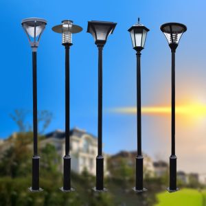 Courtyard Solar Led Lights 550mmx500mm Aluminum+PC IP65 E27 Replaceable