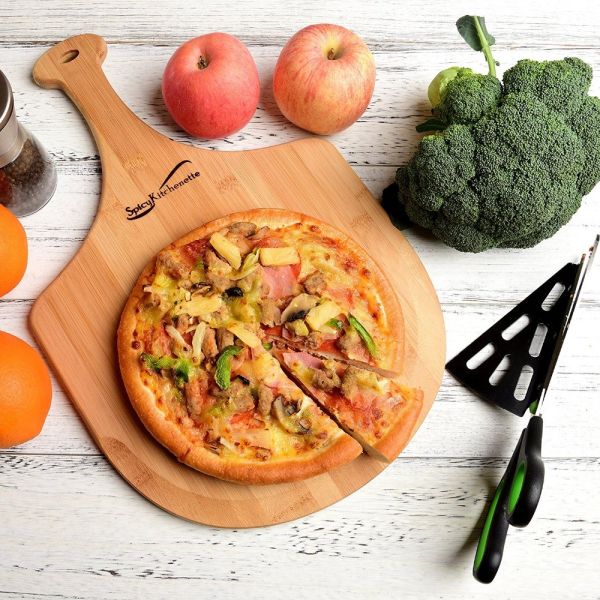 Buy hot selling bamboo pizza board in total bamboo material at wholesale prices