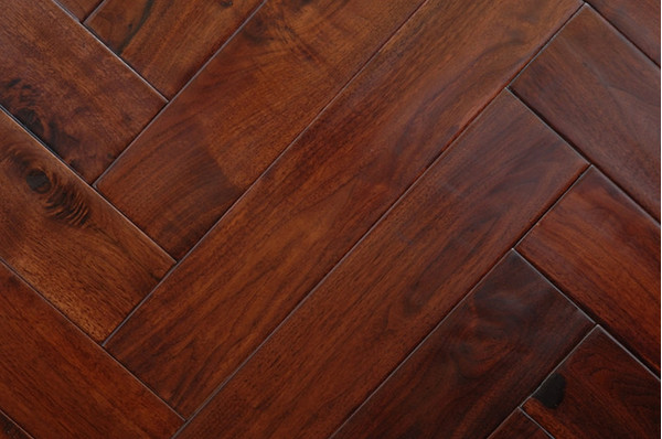 Buy acacia walnut hand scraped herringbone flooring at wholesale prices
