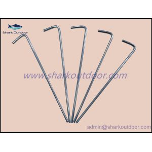 Quality 7&quot; Zinc plated steel round wire tent pegs for sale