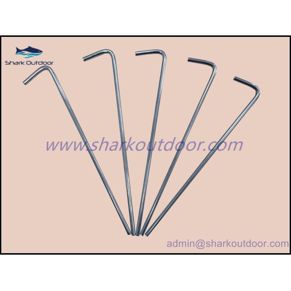 Buy 7" Zinc plated steel round wire tent pegs at wholesale prices