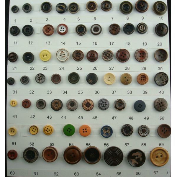 custom made designs nature wooden buttons