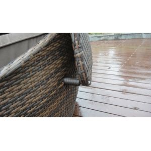 Indoor Office / Home Resin Wicker Daybed With Aluminium Frame