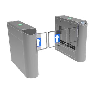 SUS304 Pedestrians Turnstile Access Control Swing RFID Electronic Barrier Gate