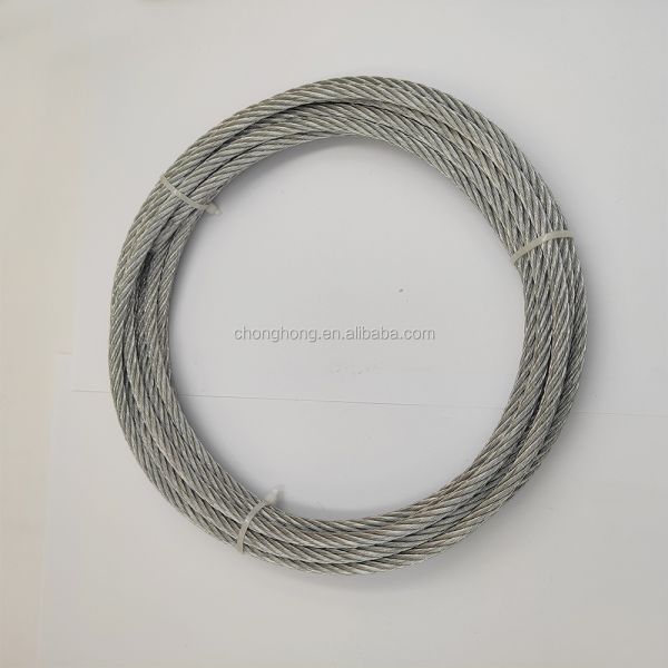 Manufacture 1/4" Steel Cable with 7x7 Galvanized Wire Rope at Steel Core and AiSi Standard