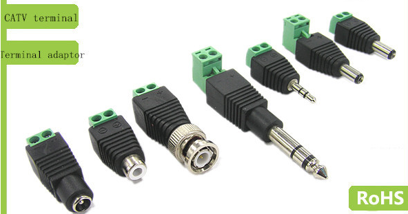 Smart RCA Male Screw Terminal Connector For CCTV Camera Video System