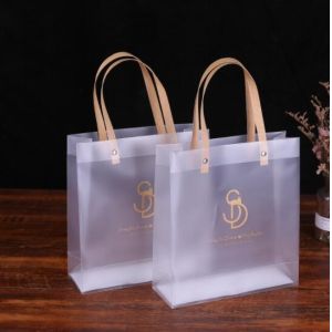 PP PVC Translucent Tote Bag 40x11x35cm Recycled For Shopping