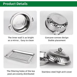 Hot Selling 28 PCS Stainless Steel Kitchen Cookware Cooking Soup Pot Steel Pot