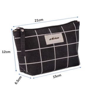 Zipper Blank Canvas Makeup Bag Multifunctional 21CM×12CM×6.5CM