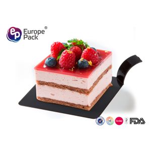 Black Disposable Dessert Plates Ps Material Plastic Pudding Cups