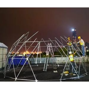 White Dome Aluminum Structure Tent With Surface Oxidation Treatment