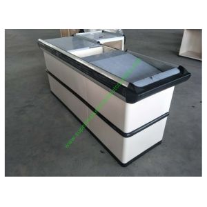 Supermarket Counter Desk Cold Rolled Steel Shop Furniture Cashier Desk