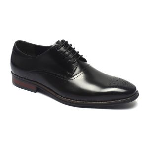 Black Lace Up Mens Genuine Leather Dress Shoes
