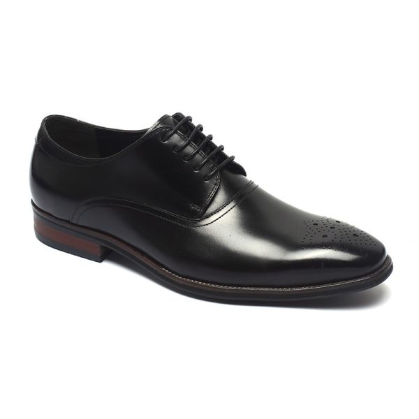 Buy Black Lace Up Mens Genuine Leather Dress Shoes at wholesale prices