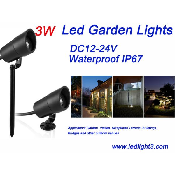 3W LED Lawn light Epistar COB LED Chip outdoor landscape lighting light IP67 for