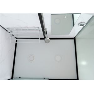 Shower Cabins White Acrylic ABS Tray 1600*1200*2150mm black aluminium