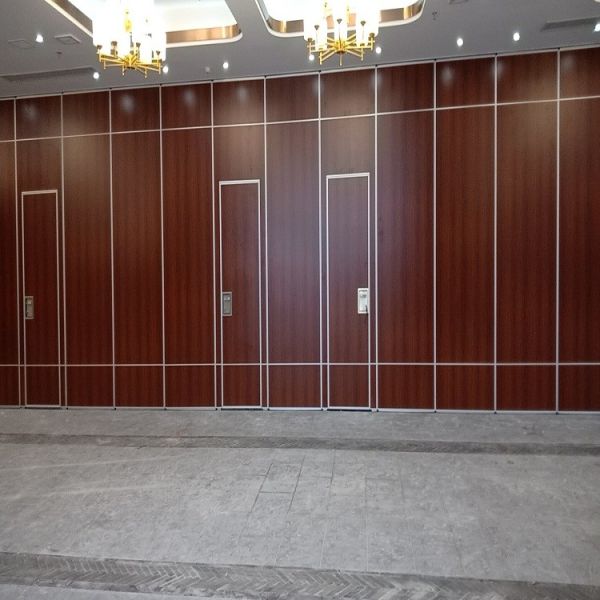 Banquet Hall Acoustic Movable Wooden Collapsible Partition Walls With Double