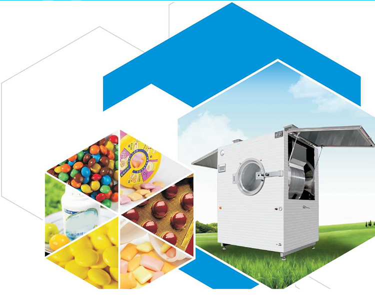 GMP 40Kg/Time Sugar Tablet Coating Machine 18rpm Shockproof